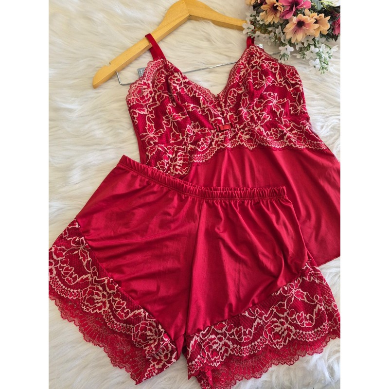 Baby Doll Renda Bicolor