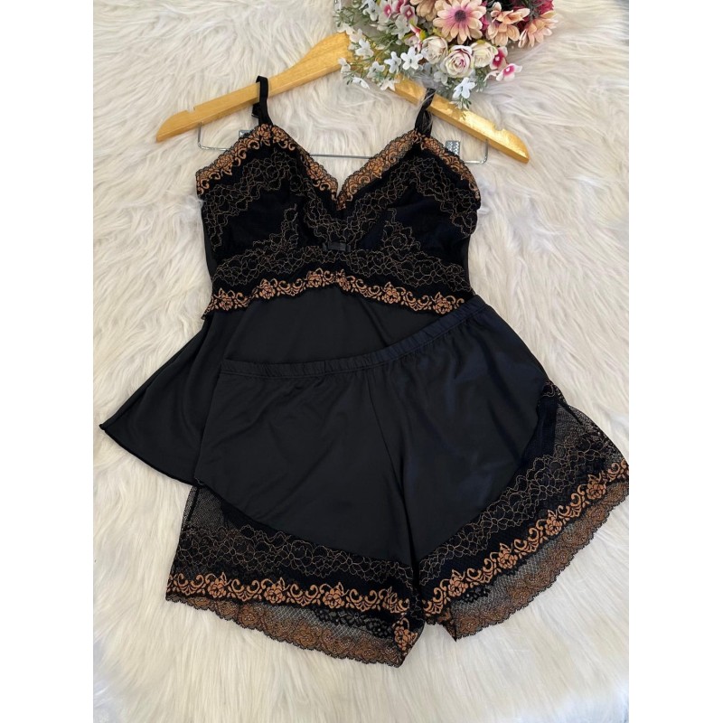 Baby Doll Renda Bicolor